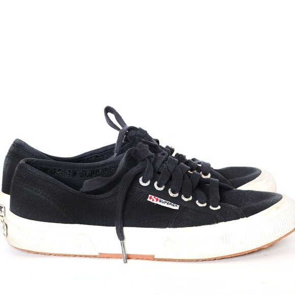 SUPERGA Navy Blue Classic Canvas Sneakers 8.5 - Picture 4 of 4